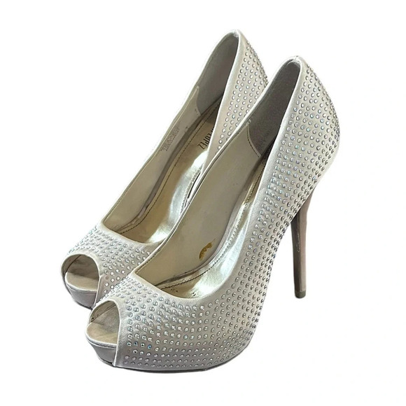 Jennifer Lopez  Blingy Blush Heels size 7.5 high heels sparkly
Prom wedding club - Picture 1 of 8